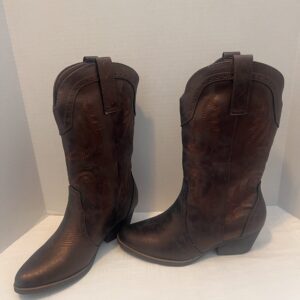 Brown Bronze Cowboy Boot