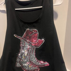 Tank Top with Cowboy Boot and Hat